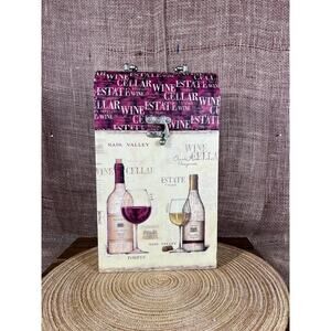 NAPA VALLEY* Empty Wooden Two Bottle Holder Wine Box* Metal Handle Latch Closure